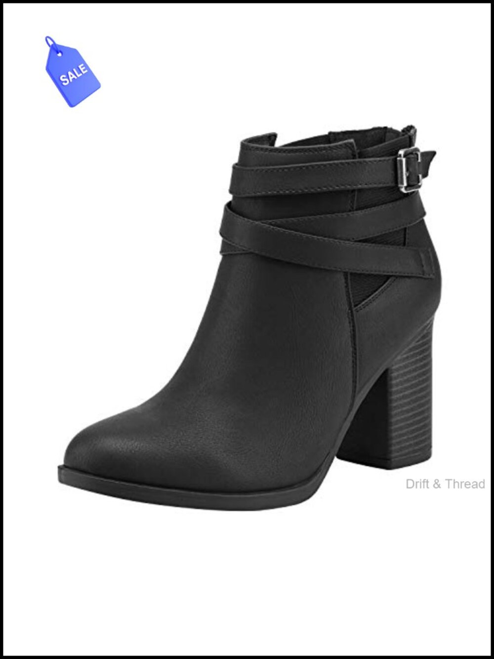 Women's Chunky High Heel Ankle Booties Faux Suede